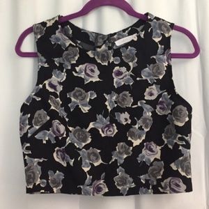 Button back large crop top by Lush